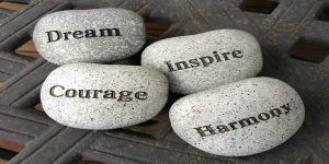 dream courage inspire harmony stones