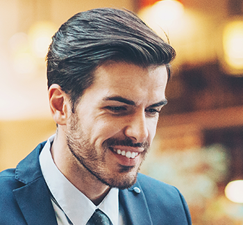 young man in business attire