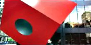 Red Cube Statue
